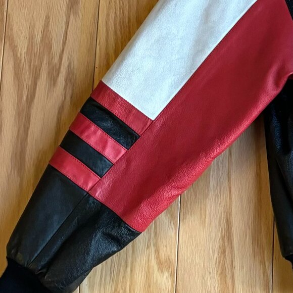 Vintage Jeff Hamilton 90s Chicago Bulls Leather Eastern Conference Jacket - Picture 6 of 8